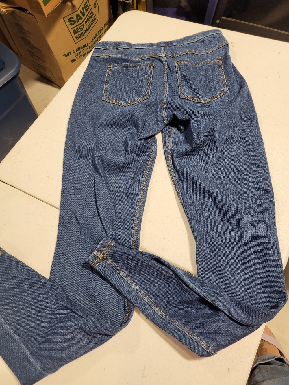 Simply Vera Vera Wang Blue Denim Leggings - Picture 3 of 4